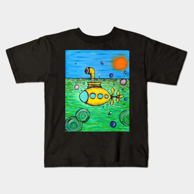 Sea Of Green Kids T-Shirt by colorinhappy